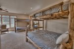 Each bedroom is equipped with multiple beds allowing for more guests to sleep comfortably